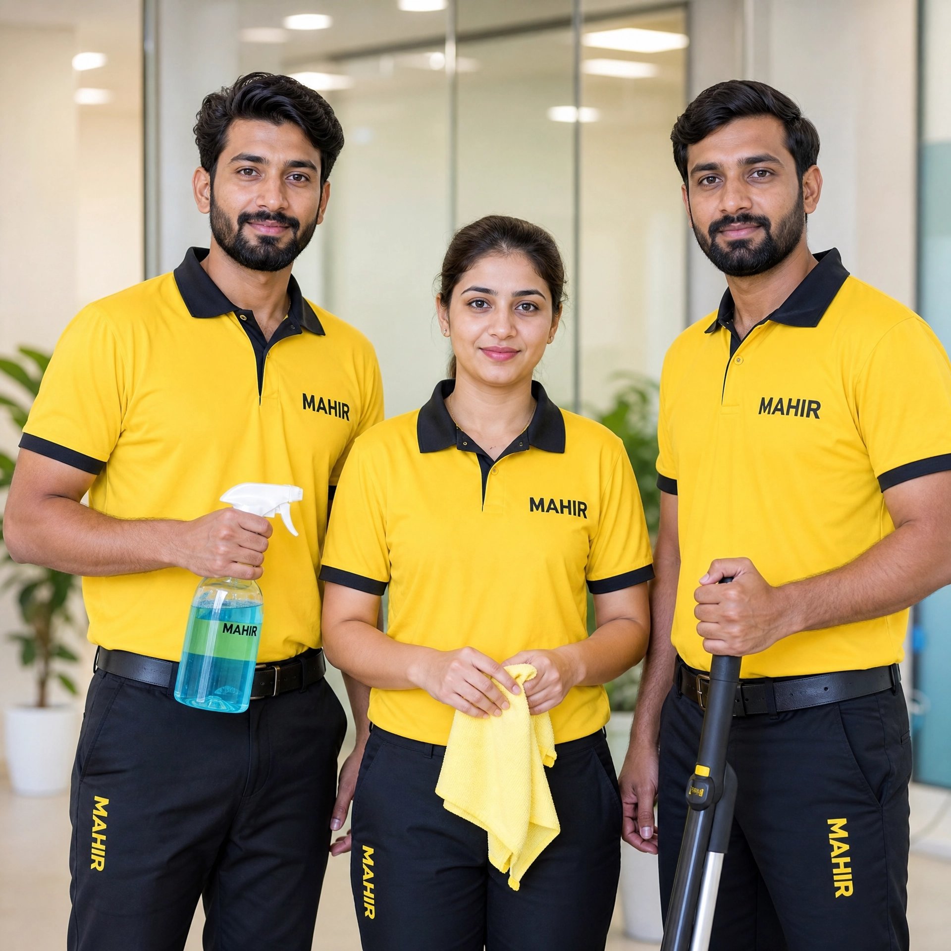 Mahir professional cleaning team ready to serve