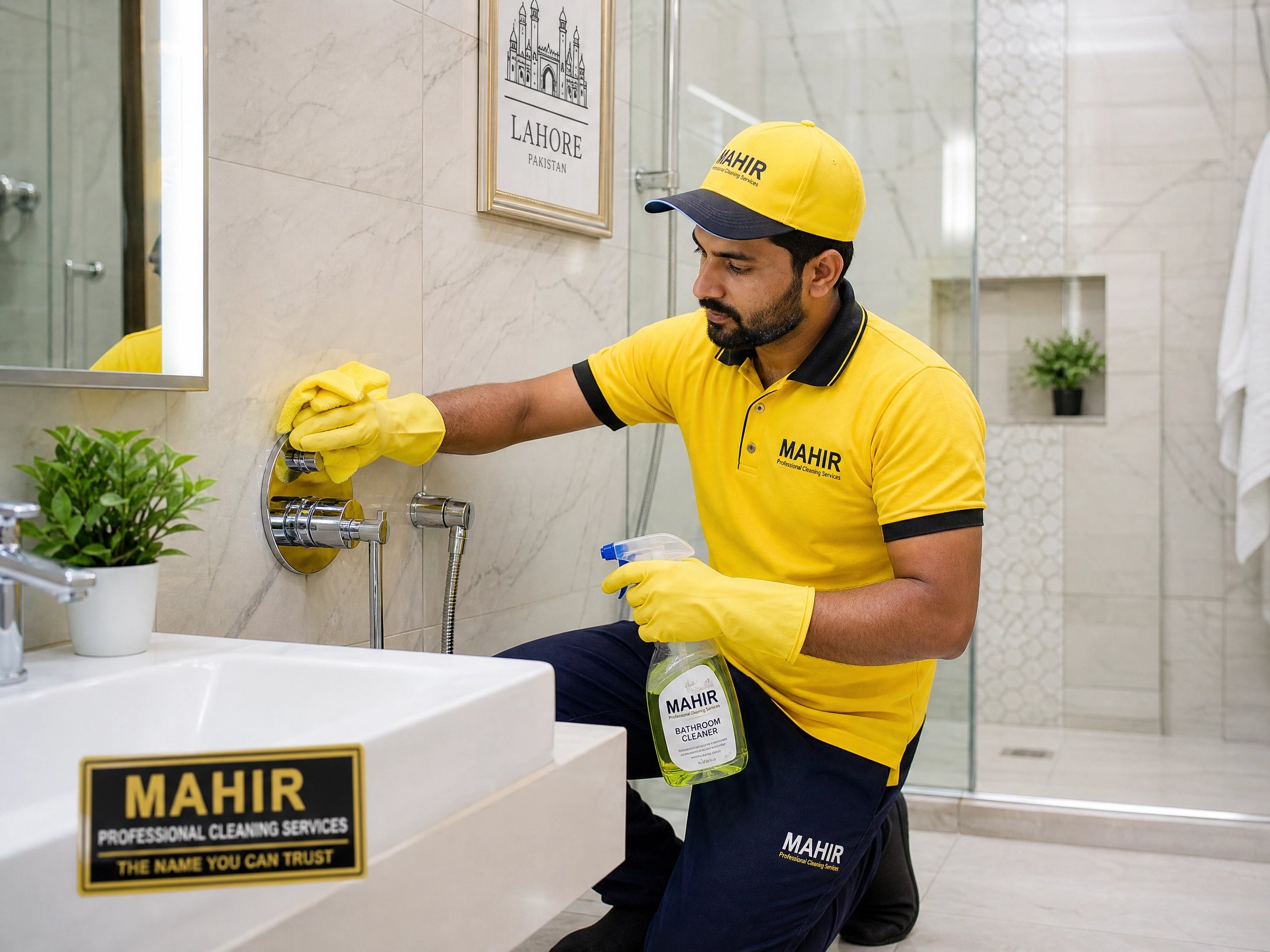 Mahir professional washroom deep cleaning